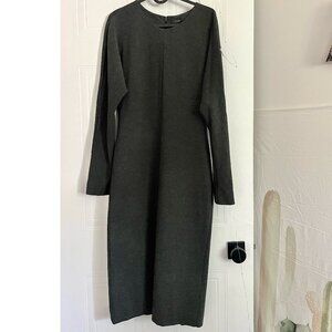 COS Gray Long Sleeve Midi Dress--US 10-- NEW